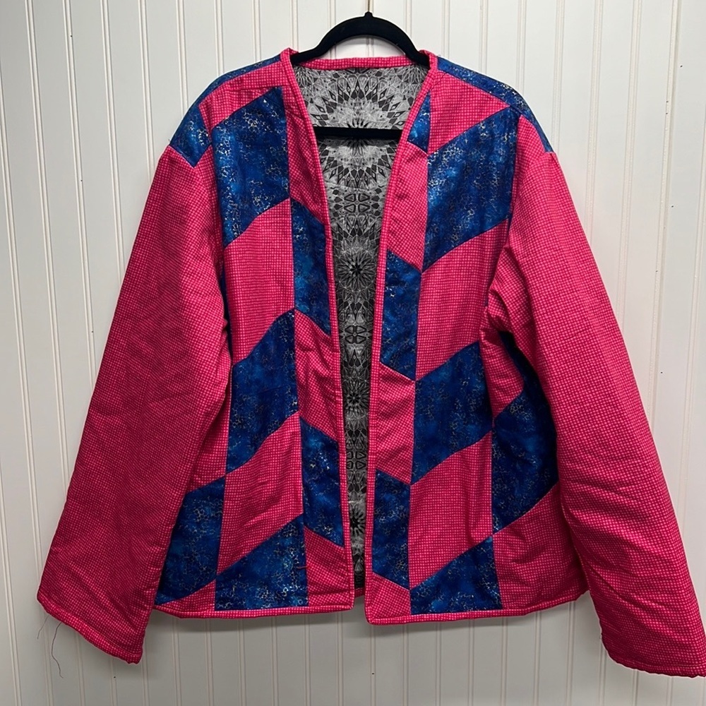 Handmade reversible quilt jacket